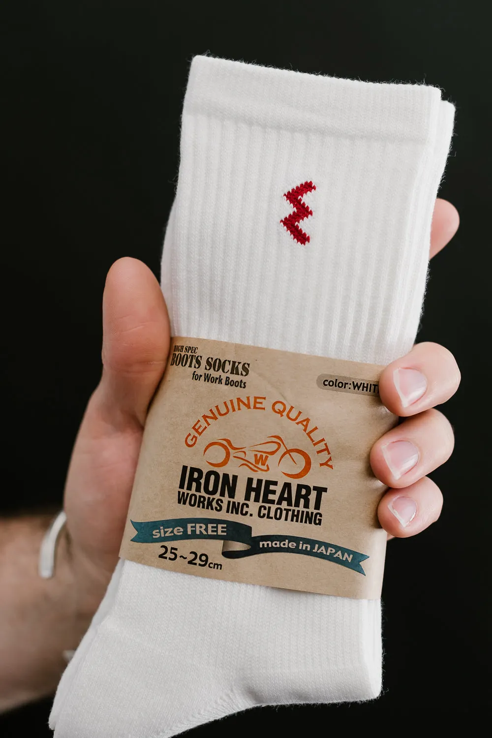 IHG-030-WHT - Iron Heart Work Boot Sock - White sold by Dant product image thumbnail 3