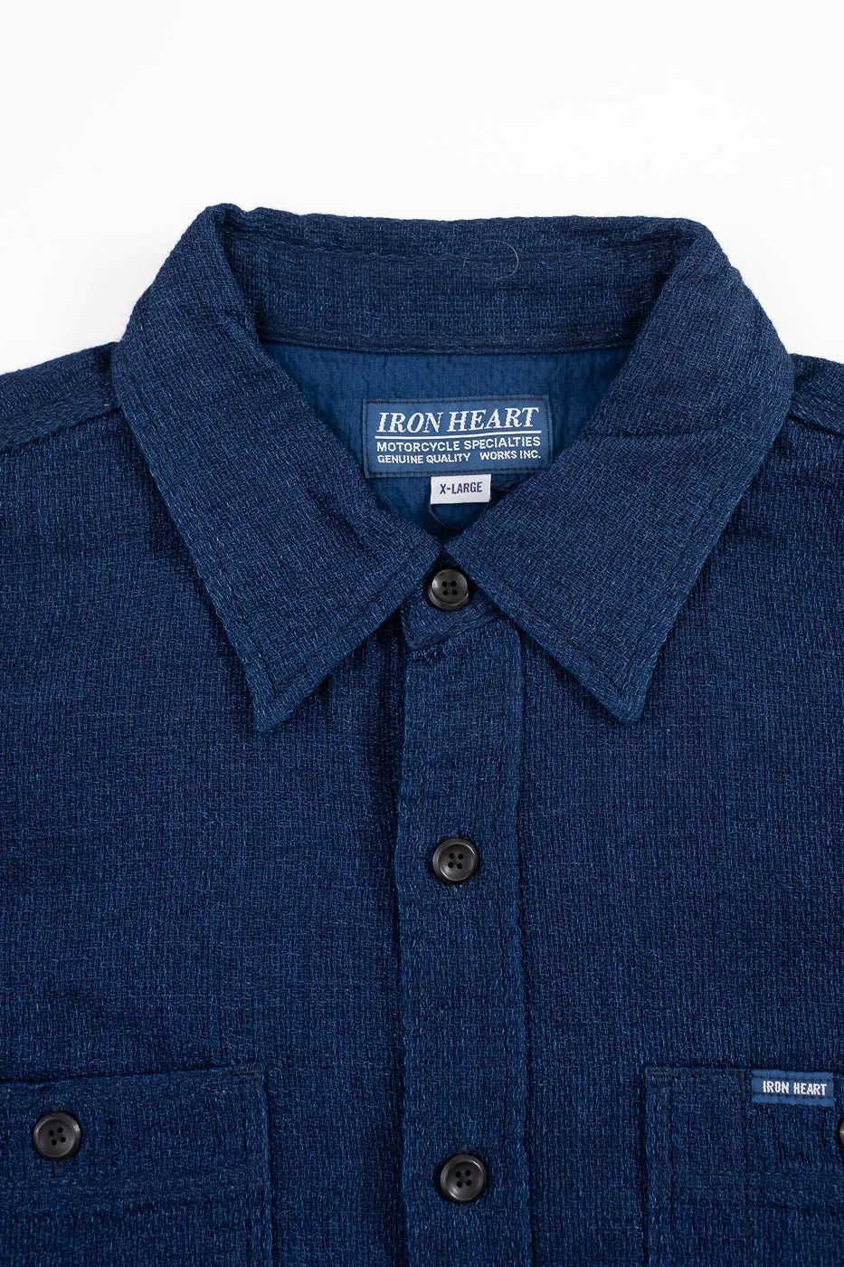 IHSH-417-IND - 5oz Double Gauze Short Sleeve Work Shirt - Indigo sold by Dant product image thumbnail 2