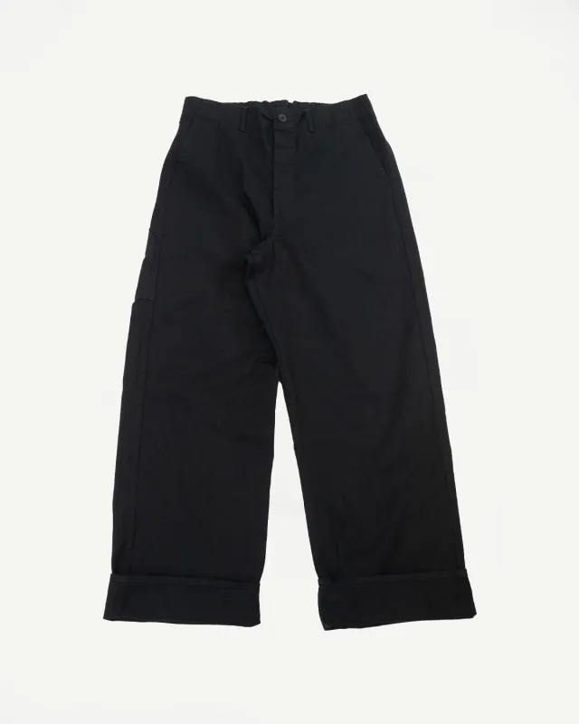 03-5011-61 - Wide French Work Pant - Black sold by Dant