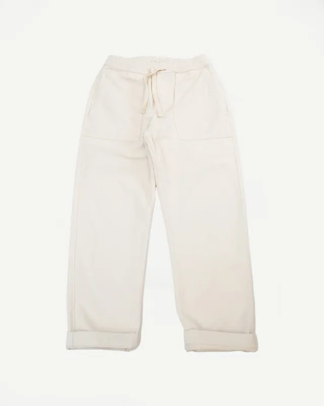 PANTS05.02 - Organic Cotton Broken Twill Drawstring Pants - Nature sold by Dant