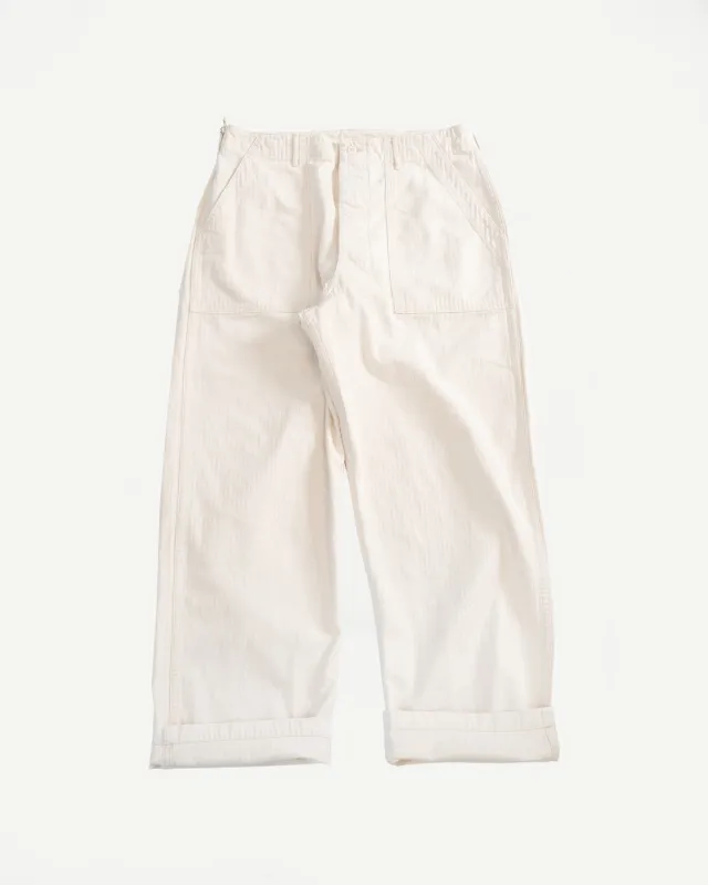 01-5103-66 - Herringbone Summer Fatigue Pants - Ecru sold by Dant