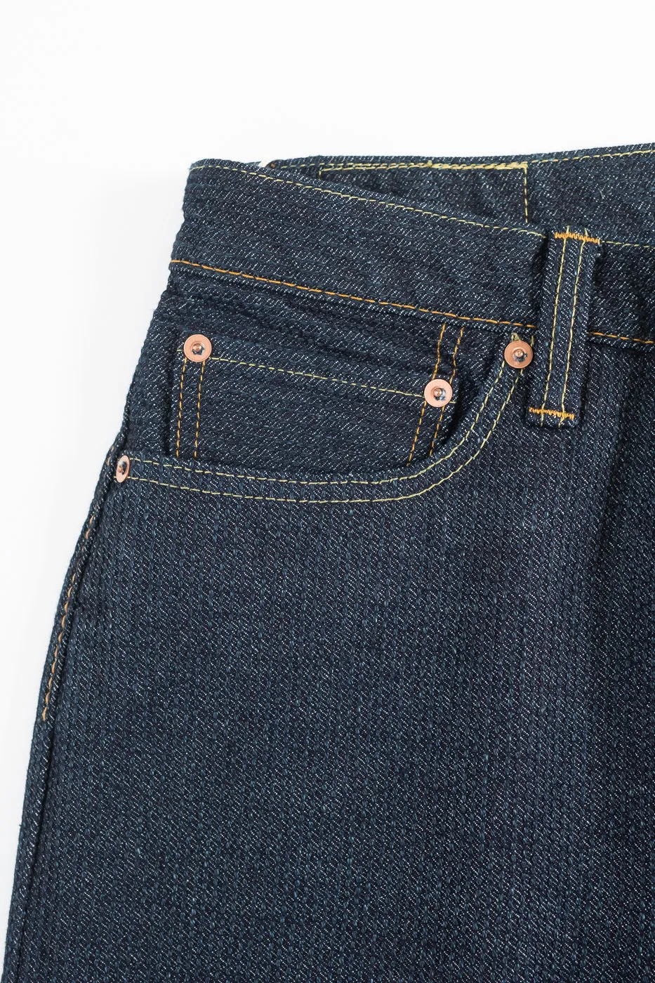 1170-1-ID - Sashiko Denim Loose Fit - Indigo x Natural sold by Dant product image thumbnail 4