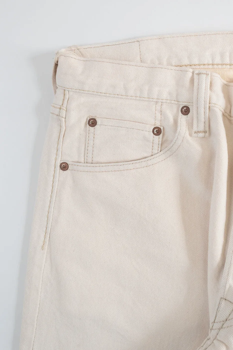 1172-1 - 14oz "Ecru Beige" Selvedge Denim - Regular Straight sold by Dant product image thumbnail 4