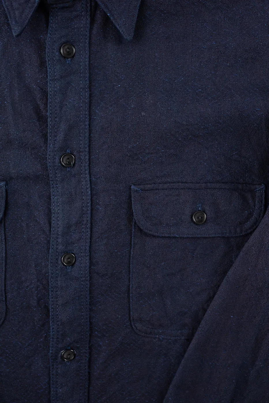 SSN25-01W - Snake Jacquard Work Shirt - Indigo sold by Dant product image thumbnail 3