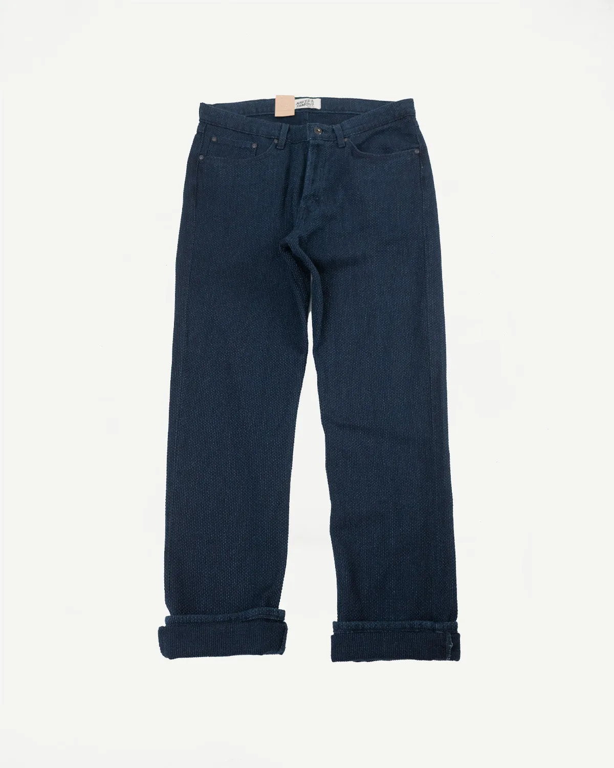 12.5oz - Indigo Sashiko Jeans - True Guy sold by Dant