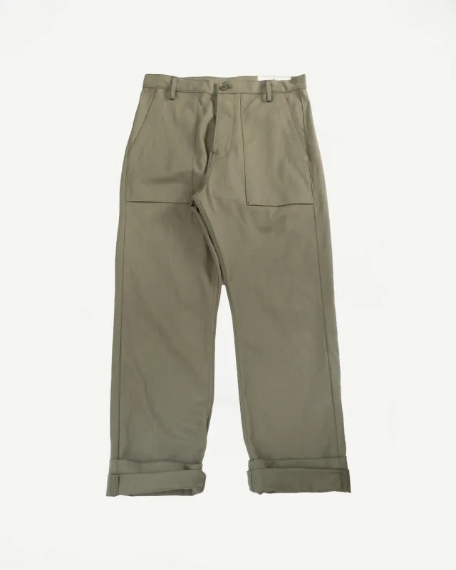 10oz - Herringbone Fatigue Pants - Olive made by Rogue Territory