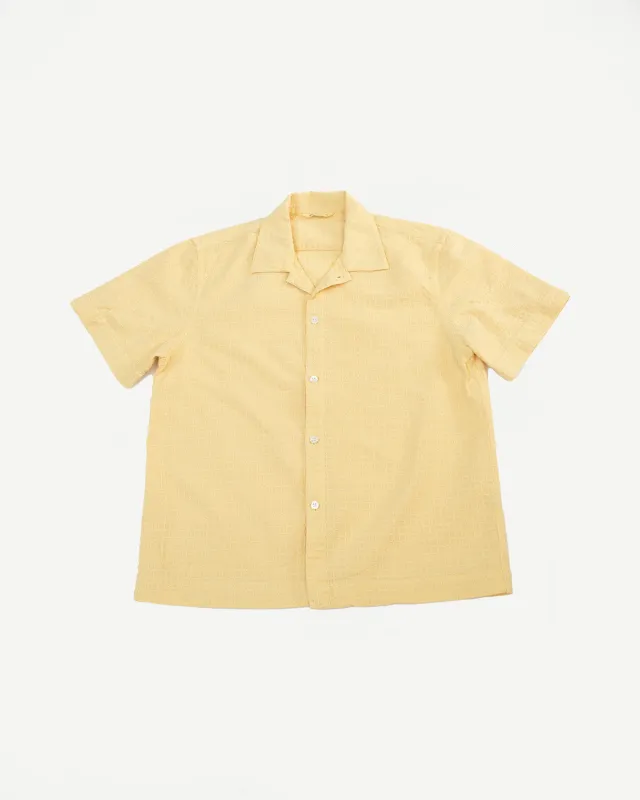 Short Sleeve Resort Shirt Geo Weave - Sunflower sold by Dant