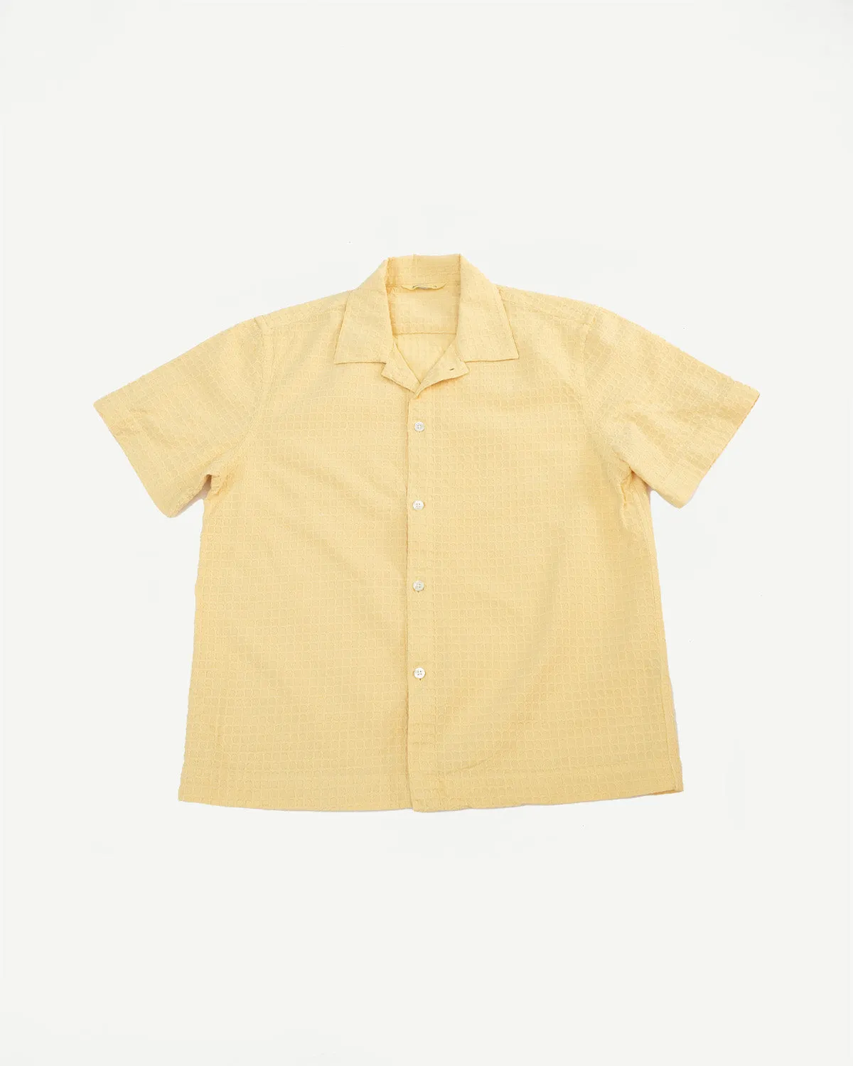 Short Sleeve Resort Shirt Geo Weave - Sunflower sold by Dant