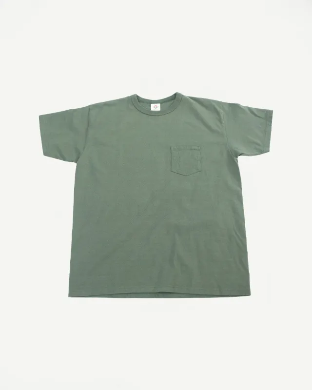 SJST25-102L - "Snake Slayer" Heavyweight T-Shirt  - Moss Green made by Samurai Jeans
