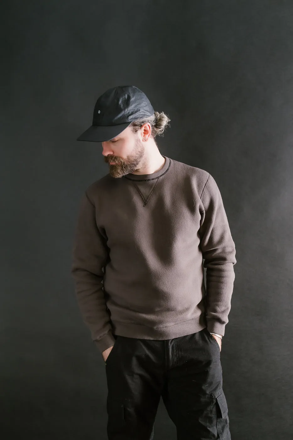 LCS1003 - Sinker Super Fluffy Knit Double-V Sweatshirt - Classic Black sold by Dant product image thumbnail 5
