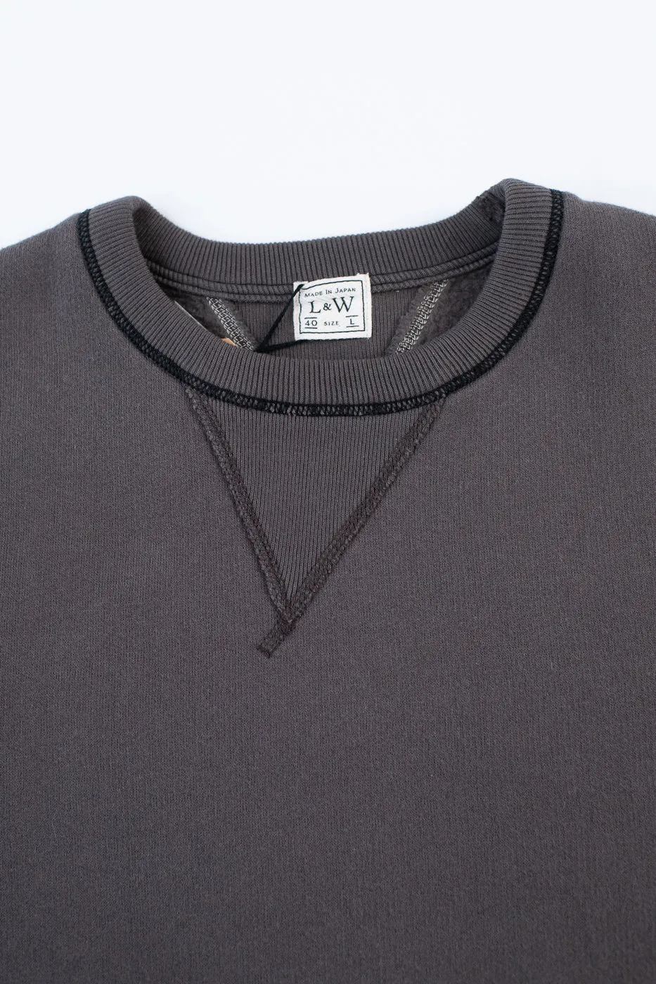 LCS1003 - Sinker Super Fluffy Knit Double-V Sweatshirt - Classic Black sold by Dant product image thumbnail 2