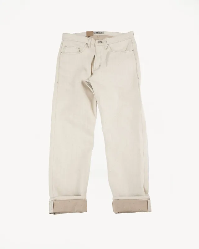 13.6oz - All Natural Ecru Foxfibre® Selvedge - Weird Guy made by Naked & Famous Denim