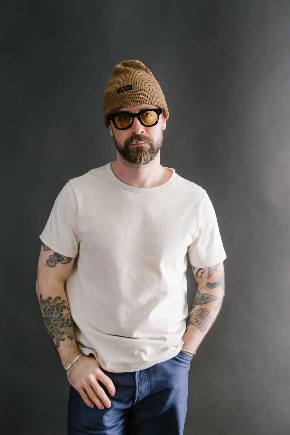 Wool Knit Watch Cap - Dark Tan sold by Dant product image thumbnail 4