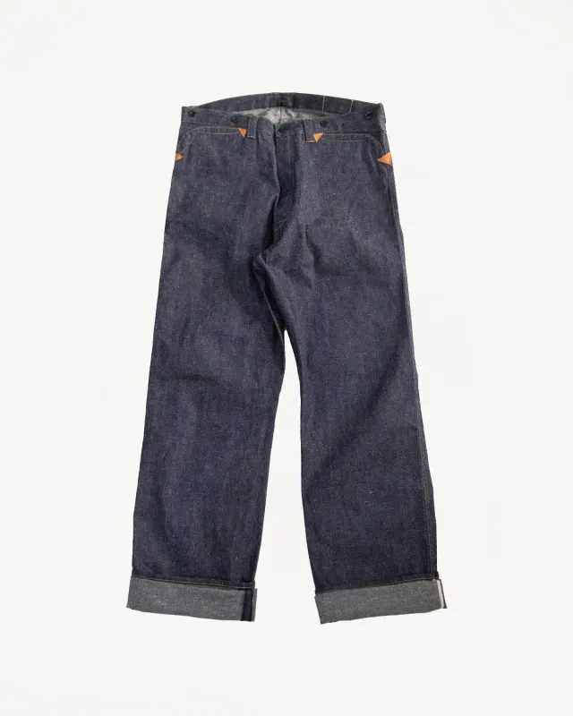 Lot 1229 - Greenebaum 1900 4-Pocket Leather Bound Overall - Indigo sold by Dant