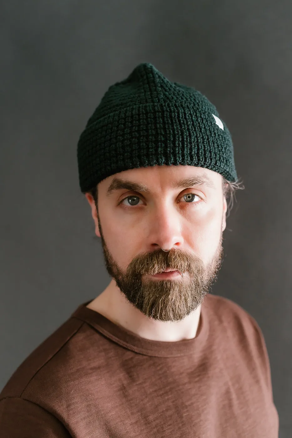 MWBN06.614 - Waffle Structure Sturdy Beanie Merino Wool - Dark Teal sold by Dant product image thumbnail 5