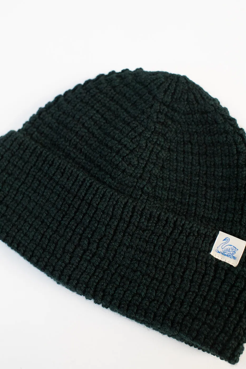 MWBN06.614 - Waffle Structure Sturdy Beanie Merino Wool - Dark Teal sold by Dant product image thumbnail 2
