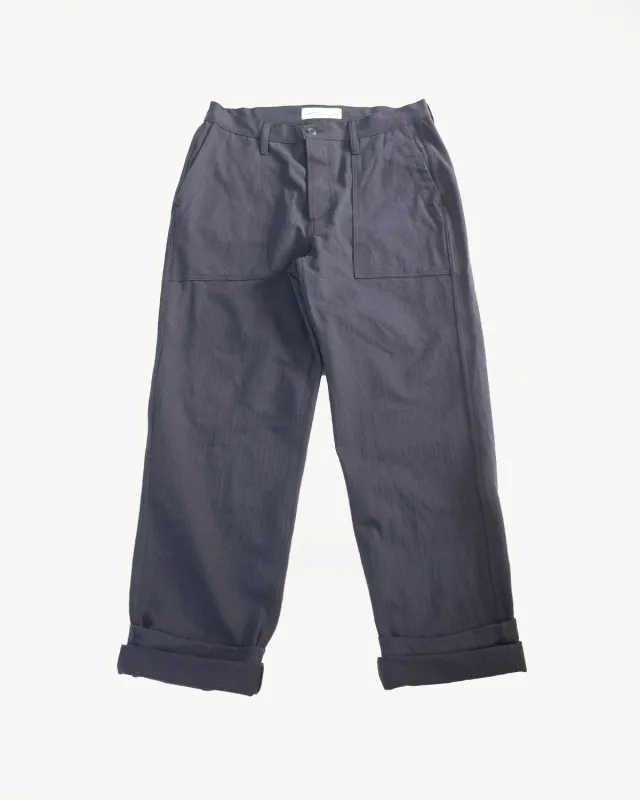 Fatigue Pant Washed HBT - Midnight made by 3sixteen