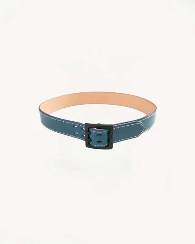 H107HSII - Extra Thick Bridle Leather Belt - Blue sold by Dant