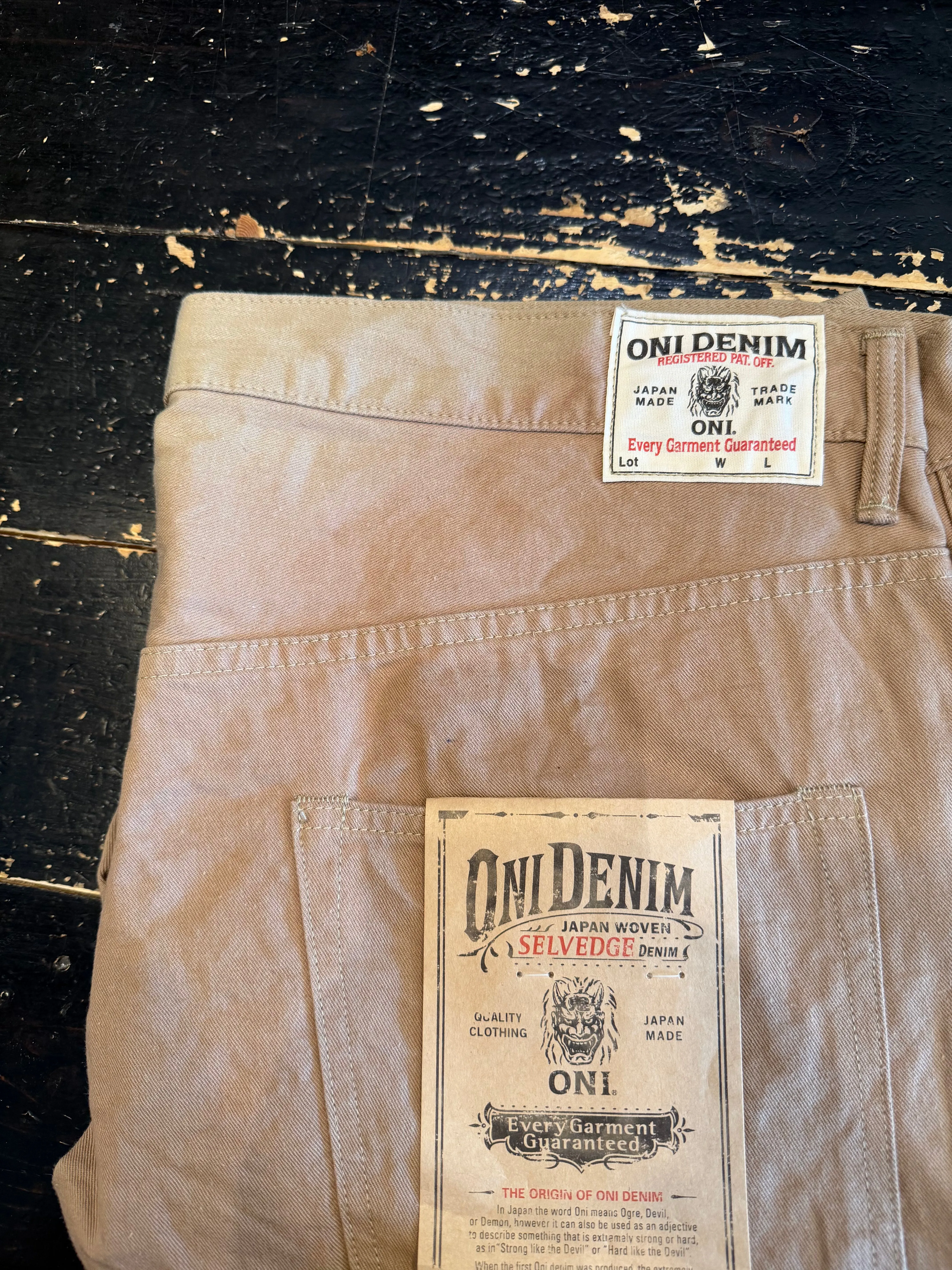 022-SCKB - 10oz "Khaki Beige" Selvedge Chino - Relax Straight sold by Dant product image thumbnail 4
