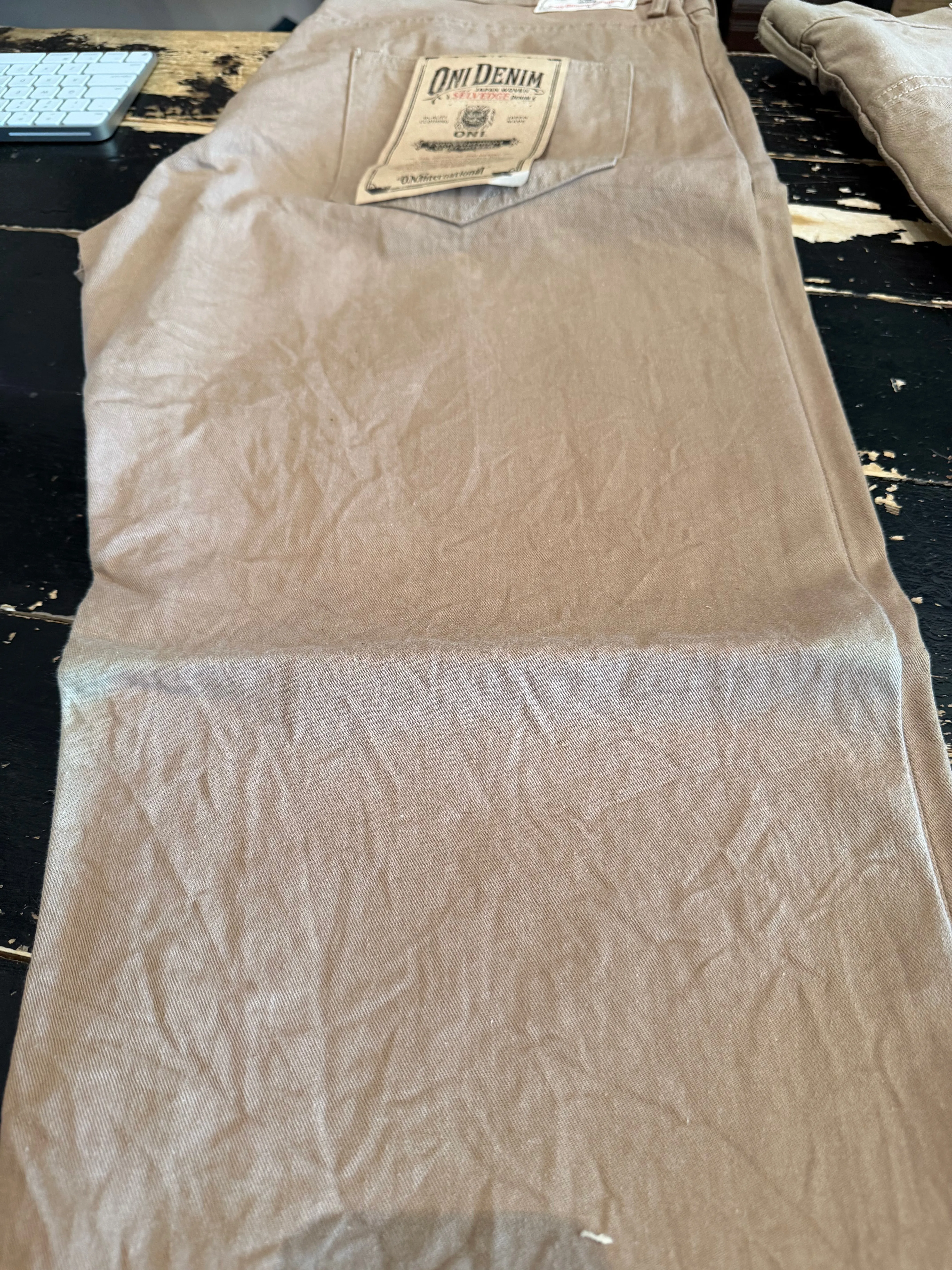 022-SCKB - 10oz "Khaki Beige" Selvedge Chino - Relax Straight sold by Dant product image thumbnail 5