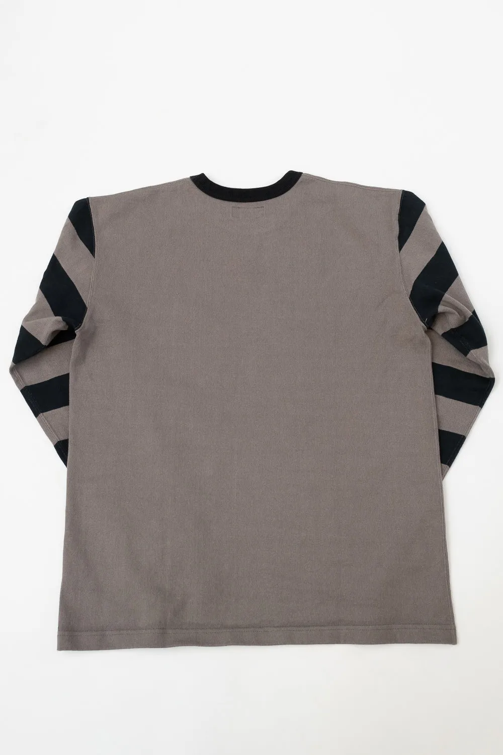 IHTB-12-GRY - 11oz Cotton Knit Long-Sleeved Sweater - Grey Body, Black Stripes sold by Dant product image thumbnail 4
