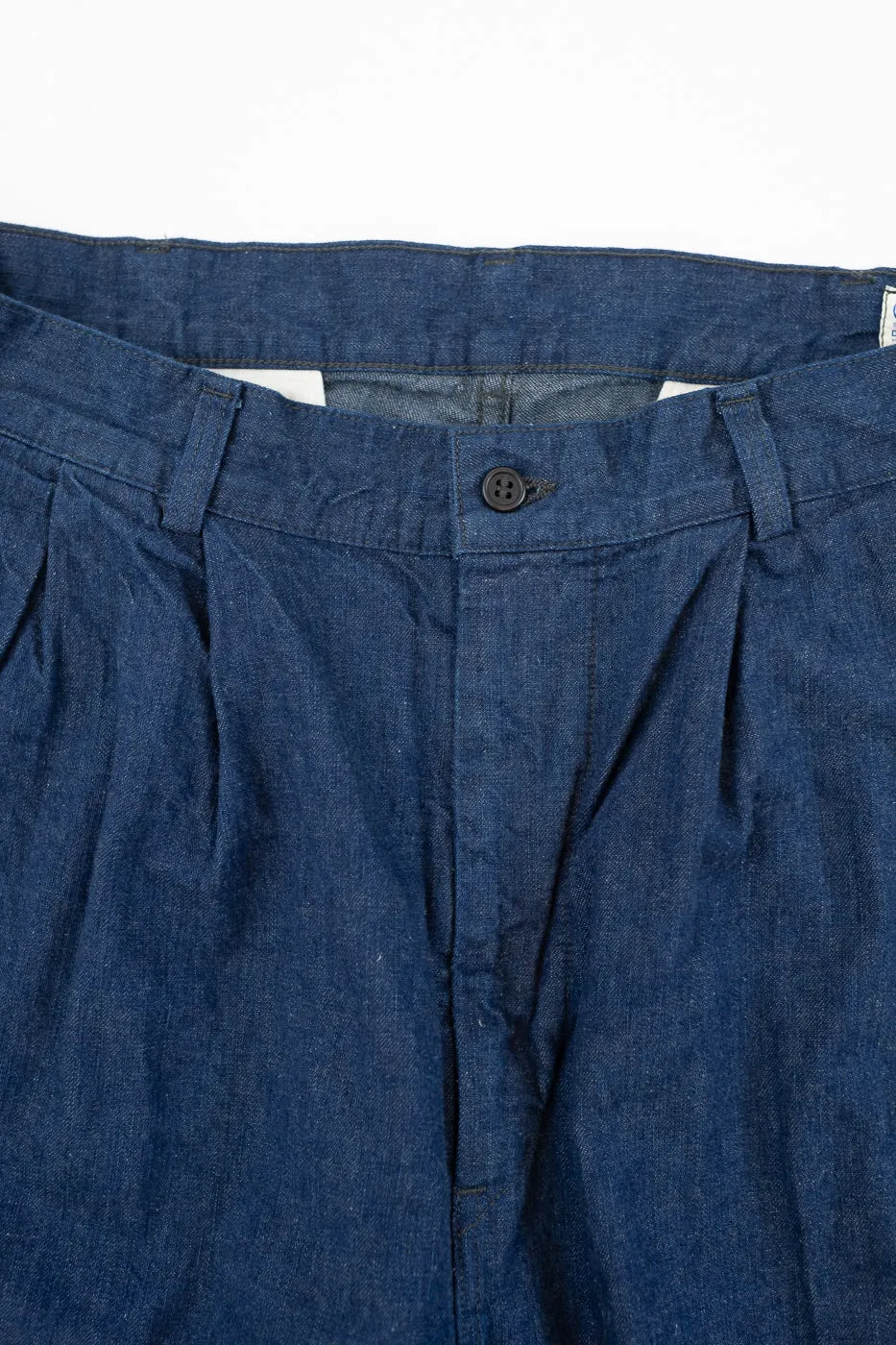 03-5021-A81 - Two Tuck Denim Wide Trousers - One Wash (Light Blue) sold by Dant product image thumbnail 3