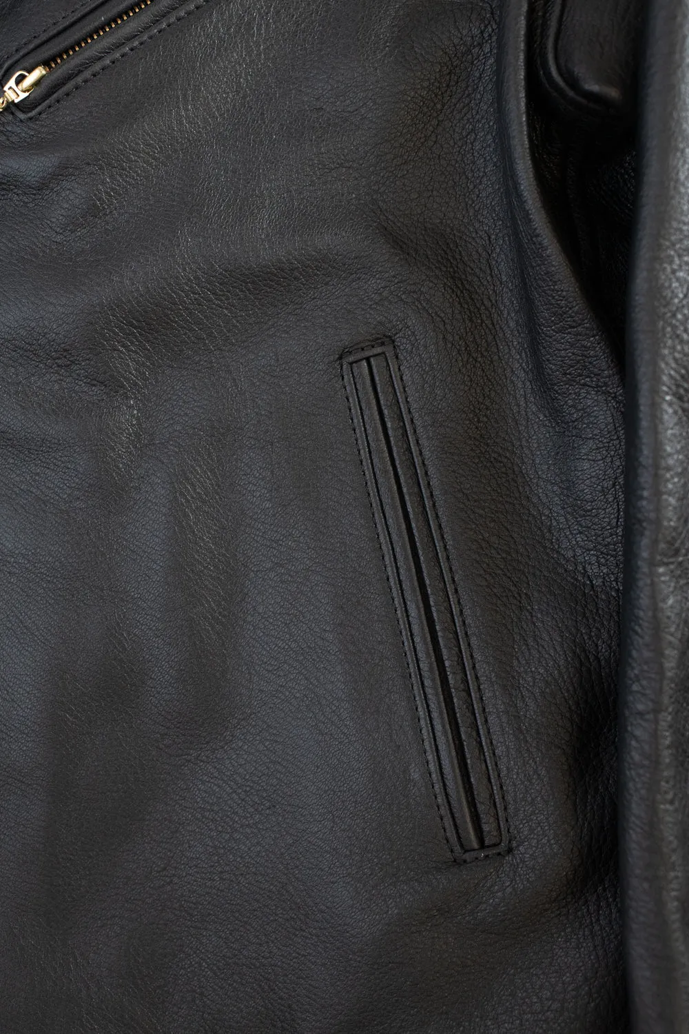 IHSB-PAC-BLK - Iron Heart X Simmons Bilt Deerskin Pacific Rider's Jacket - Black sold by Dant product image thumbnail 5