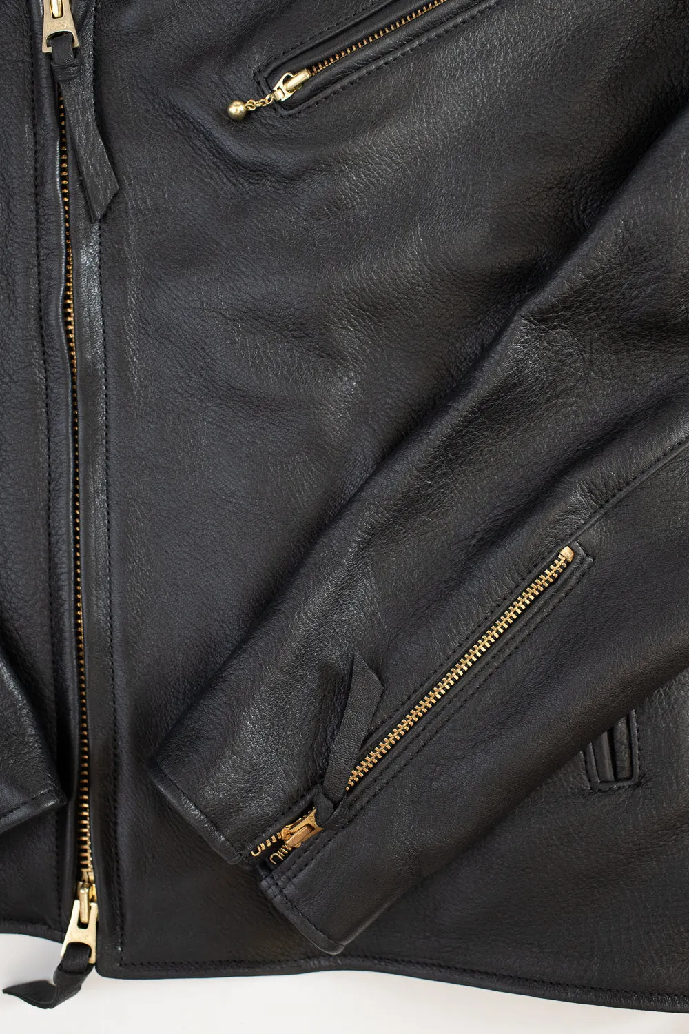 IHSB-PAC-BLK - Iron Heart X Simmons Bilt Deerskin Pacific Rider's Jacket - Black sold by Dant product image thumbnail 4