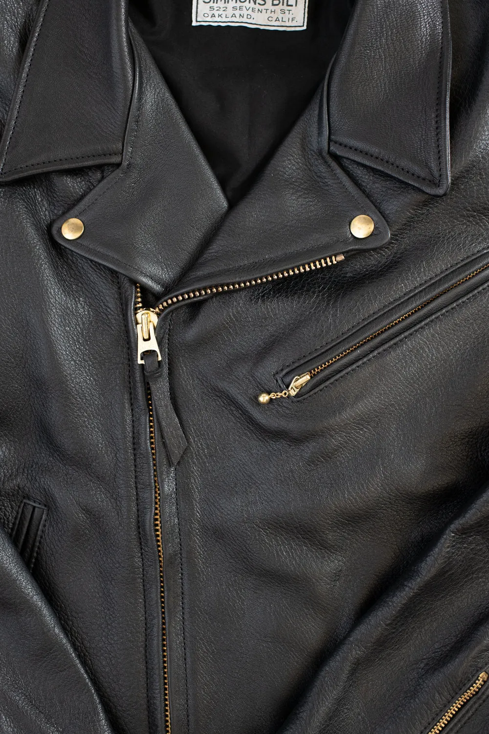 IHSB-PAC-BLK - Iron Heart X Simmons Bilt Deerskin Pacific Rider's Jacket - Black sold by Dant product image thumbnail 3