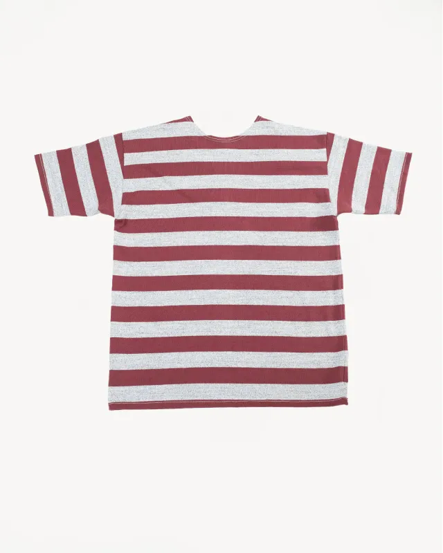 Lot 4050 - Border 2 Inch Stripe - Bordeaux, Heather made by WAREHOUSE & CO.
