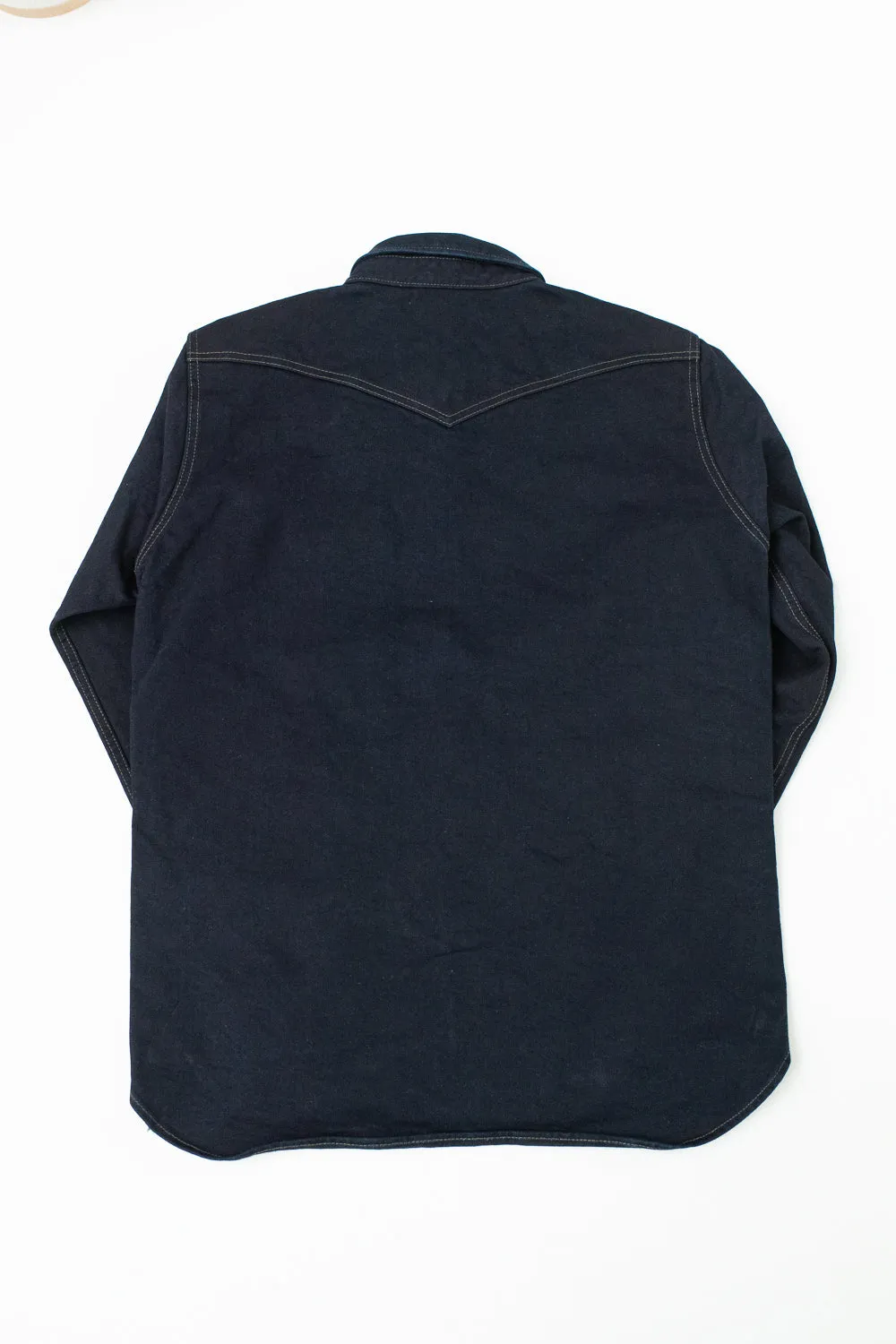 IHSH-295-IB - 14oz Selvedge Denim Western Shirt - Indigo/Black sold by Dant product image thumbnail 5