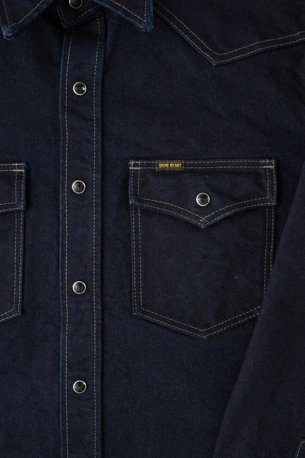 IHSH-295-IB - 14oz Selvedge Denim Western Shirt - Indigo/Black sold by Dant product image thumbnail 3