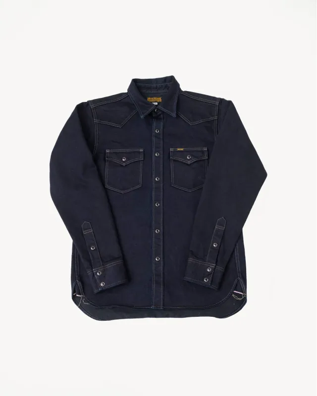 IHSH-295-IB - 14oz Selvedge Denim Western Shirt - Indigo/Black sold by Dant