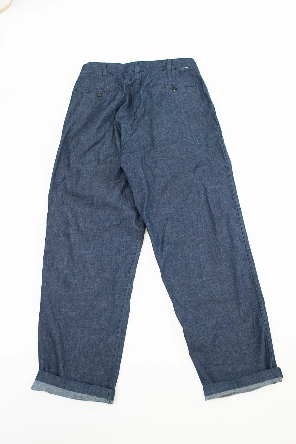 03-5021-81 - Two Tuck Denim Wide Trousers - One Wash sold by Dant product image thumbnail 4