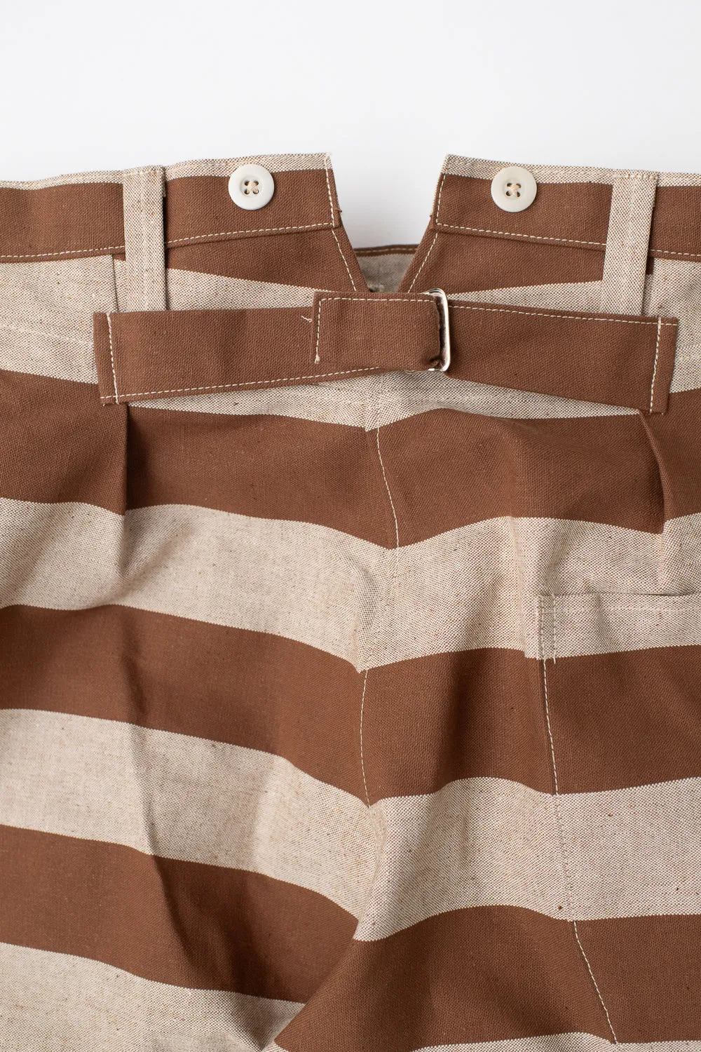 Lot 1230 - Striped Prisoner Pants - Brown sold by Dant product image thumbnail 3