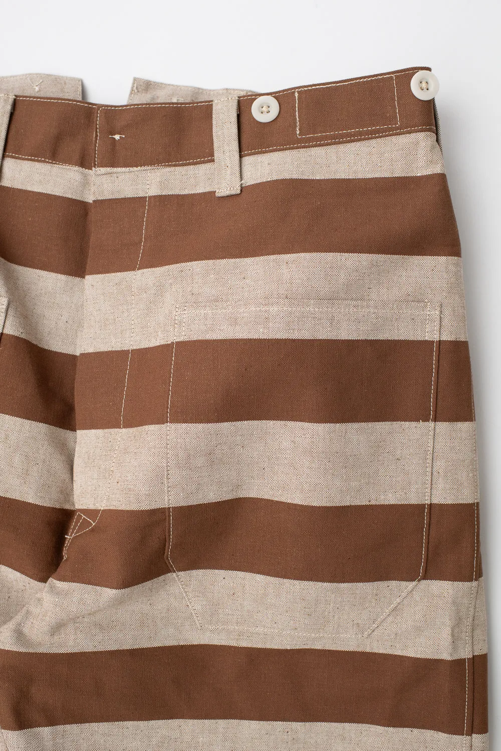 Lot 1230 - Striped Prisoner Pants - Brown sold by Dant product image thumbnail 2