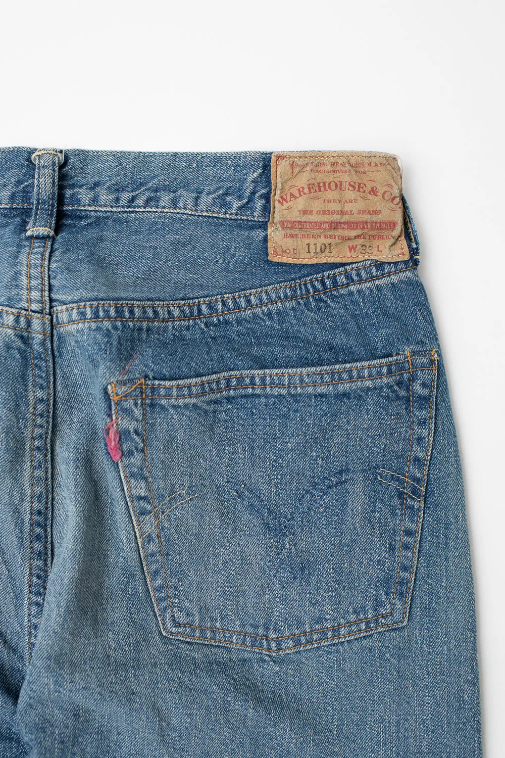 Lot 2nd-Hand - 12oz 1101 Used Wash Selvedge - Light Indigo sold by Dant product image thumbnail 2