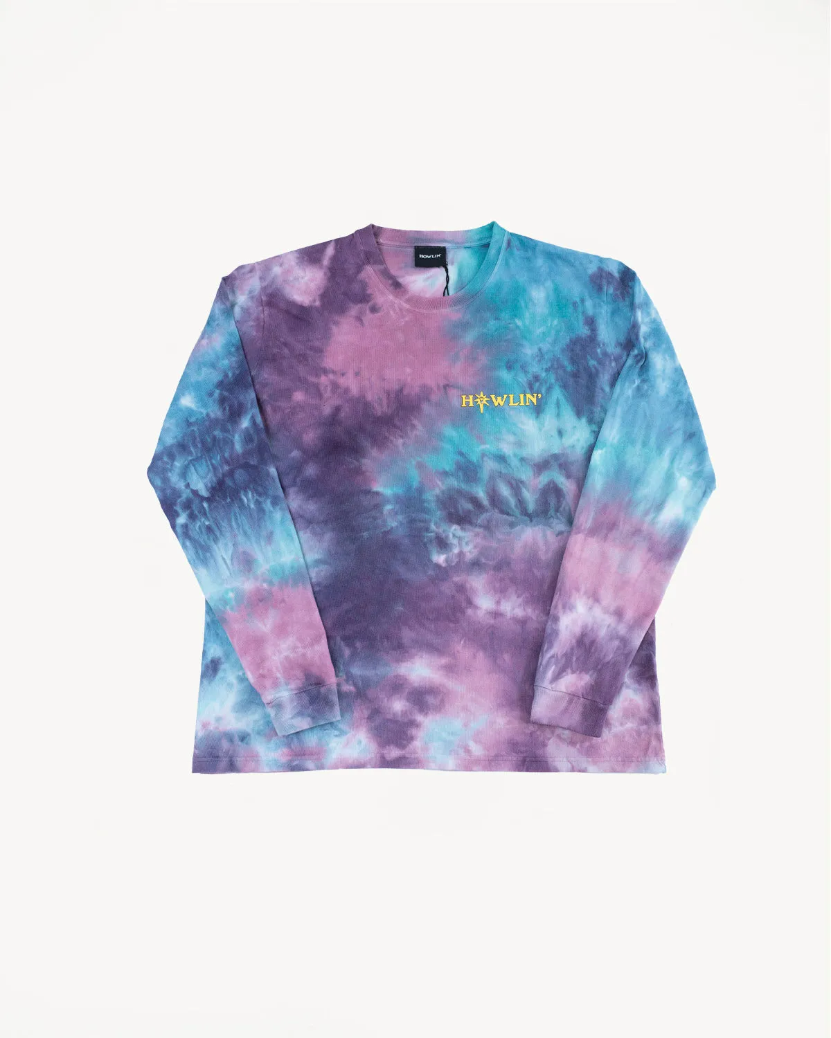 Howlin' Tie Dye T-Shirt Long Sleeve - Night Mix sold by Dant