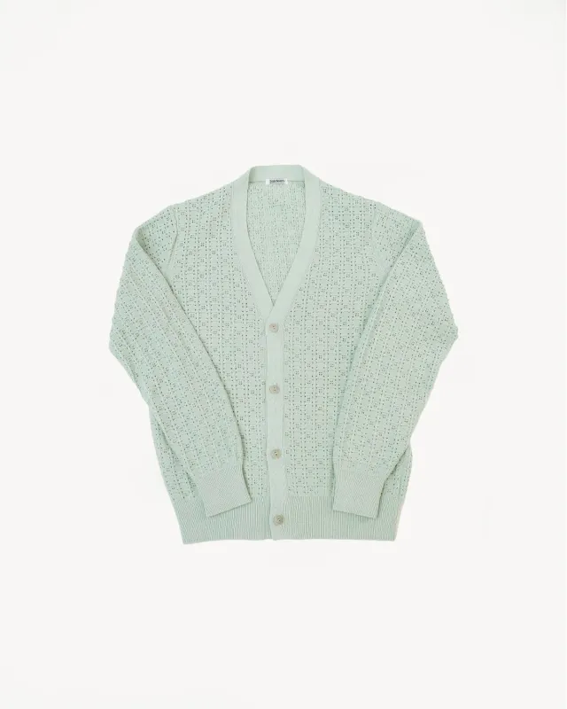 Classic Cardigan Domino - Seafoam made by 3sixteen