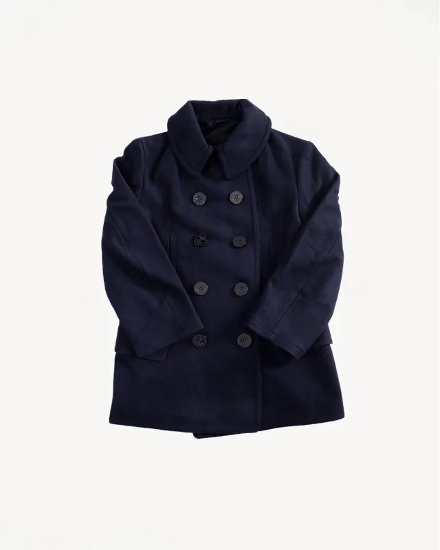 Lot 2205 - 1920's WW1 Style US Navy 13 Stars Melton Wool Pea Coat - Navy sold by Dant