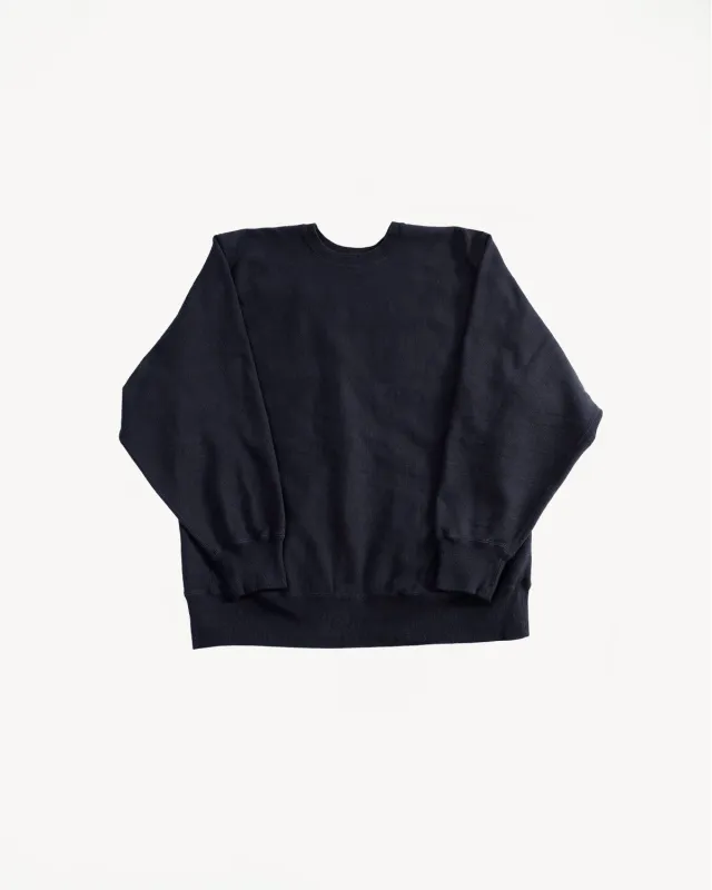 83-0030- 61K-JD - Loopwheel Crewneck Sweatshirt - Exclusive No-Print Black made by orSlow