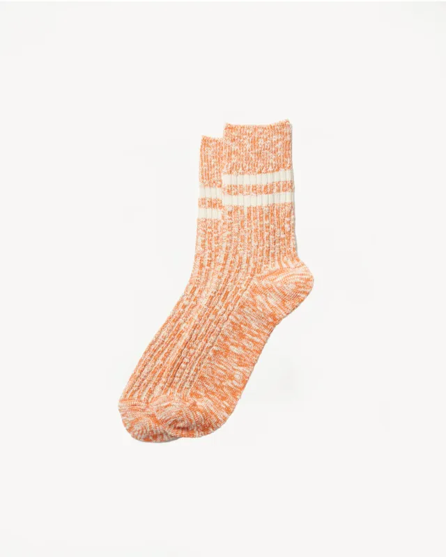 R1485 - OG Cotton Slub Stripe Socks - Orange made by ROTOTO