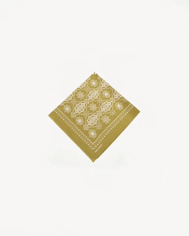 IHG-051-GRN - "Bell" Print Bandana - Green made by Iron Heart
