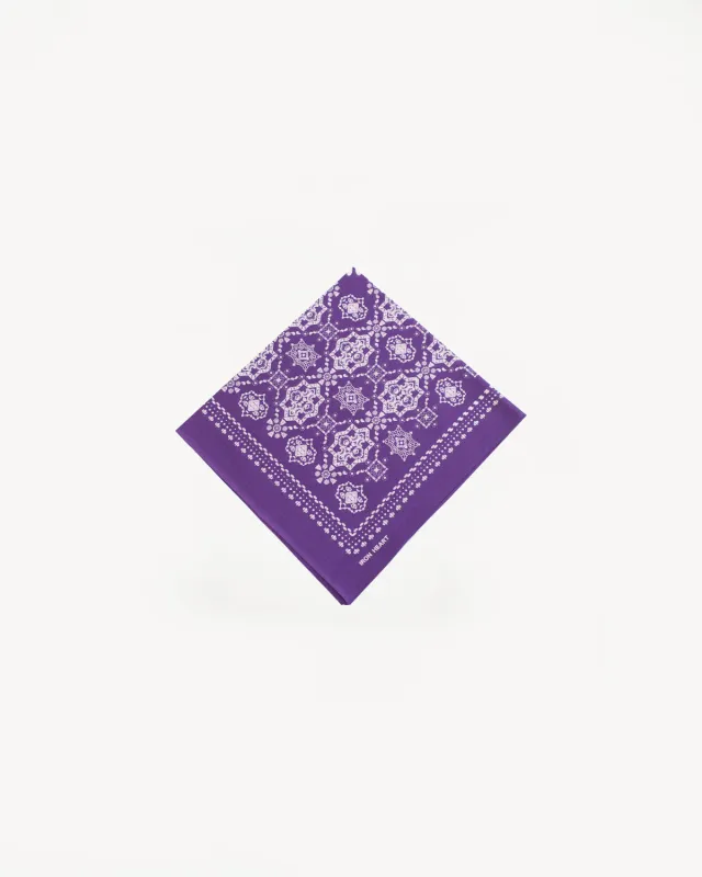IHG-051-PUR - "Bell" Print Bandana - Purple made by Iron Heart