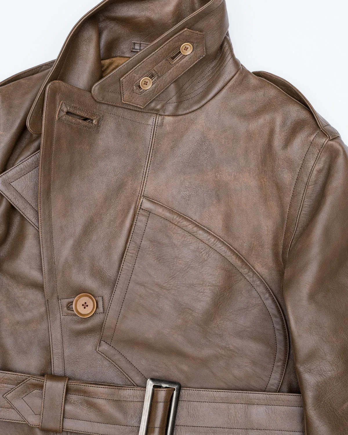 Lot 2184 - Horse Leather Aviator Jacket - Brown sold by Dant product image thumbnail 3
