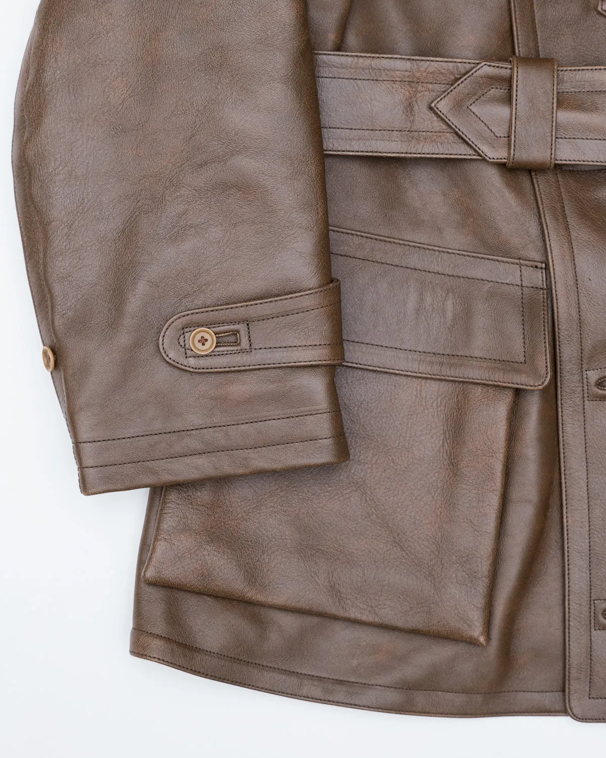 Lot 2184 - Horse Leather Aviator Jacket - Brown sold by Dant product image thumbnail 4