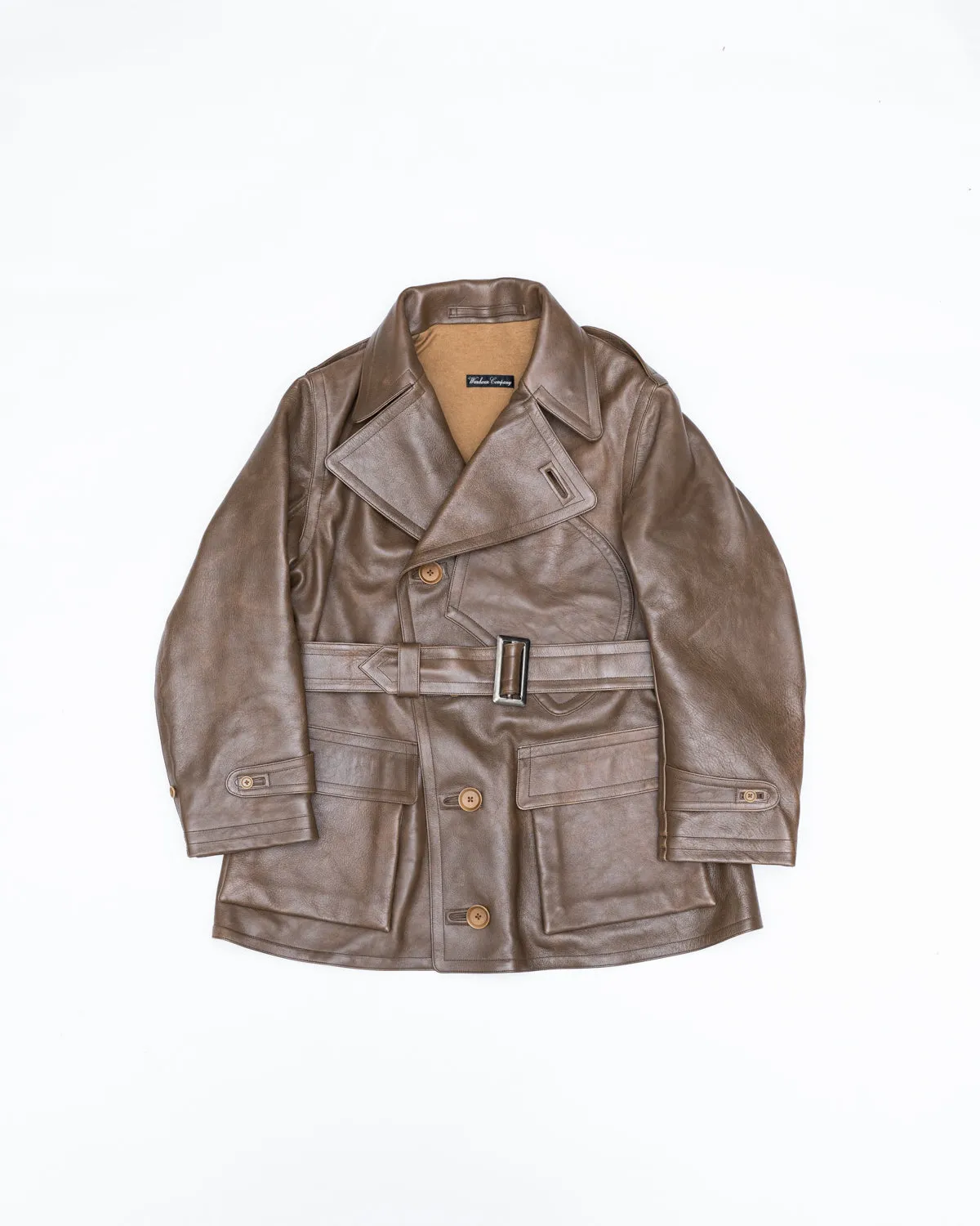 Lot 2184 - Horse Leather Aviator Jacket - Brown sold by Dant