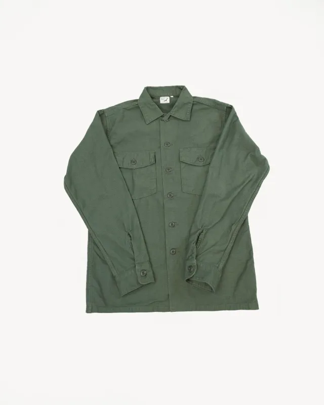 03-8045-16 - Fatigue Shirt Reverse Sateen - Olive made by orSlow