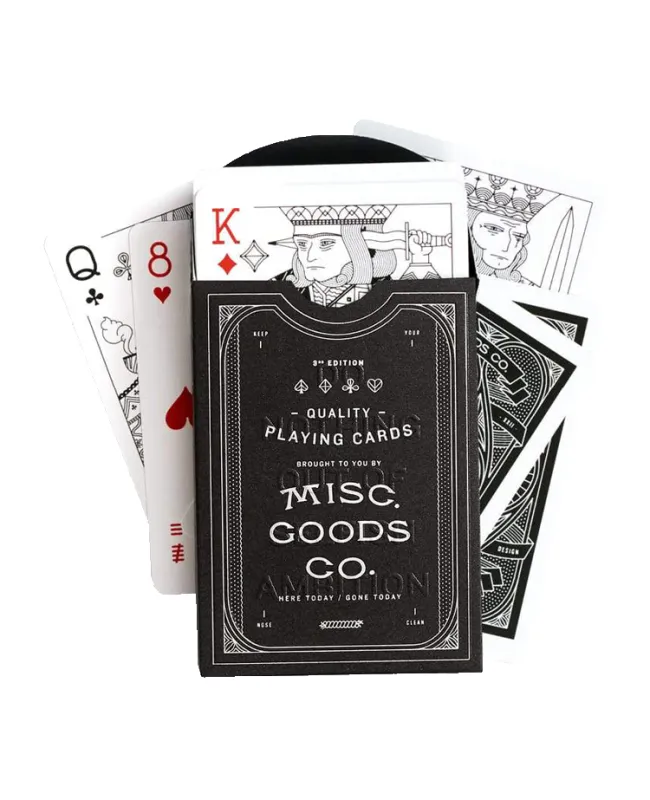 Black Deck of Playing Cards made by Dant