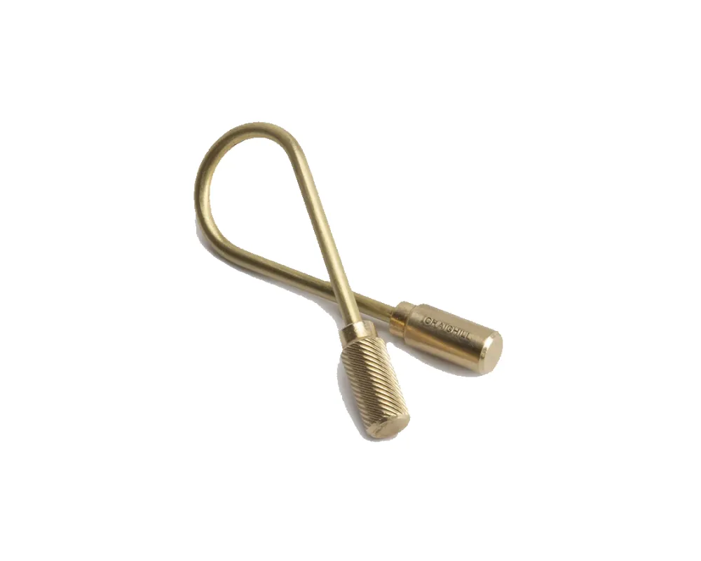 Closed Helix Keyring - Brass made by Craighill